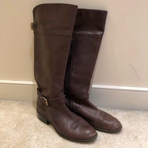 Ralph Lauren Tall Brown Leather Boots
